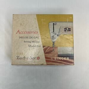 Singer Deluxe Zig-Zag Accessories Sewing Machine Model 620 w/Box, over 20 pieces